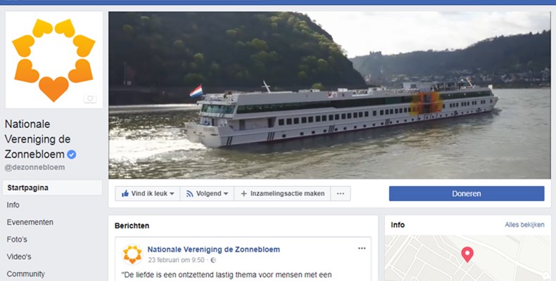 Facebook pagina de Zonnebloem