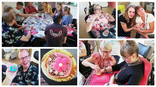Cupcakes bakken met de jongerenwerkgroep Groningen en Drenthe van de Zonnebloem