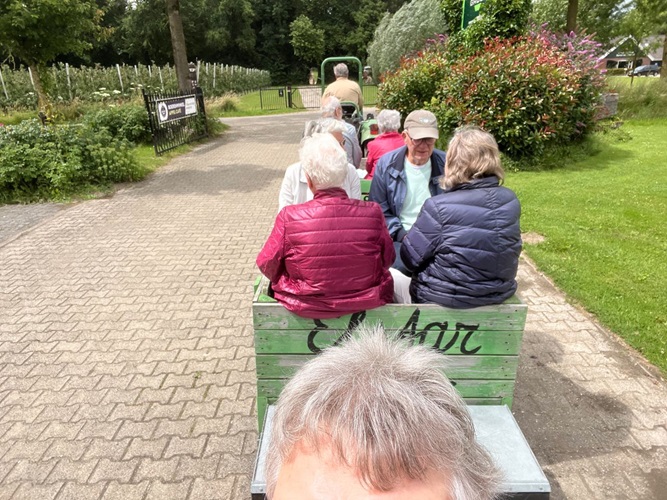 In de trein van appelkisten
