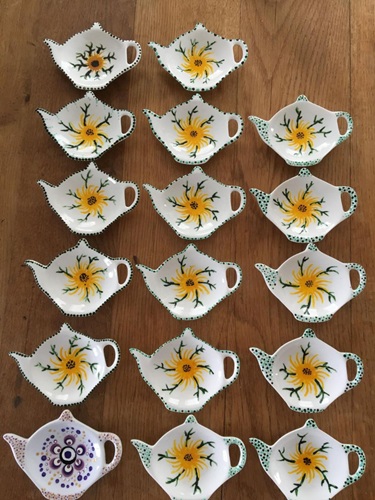 Zonnebloem theezakjehouder