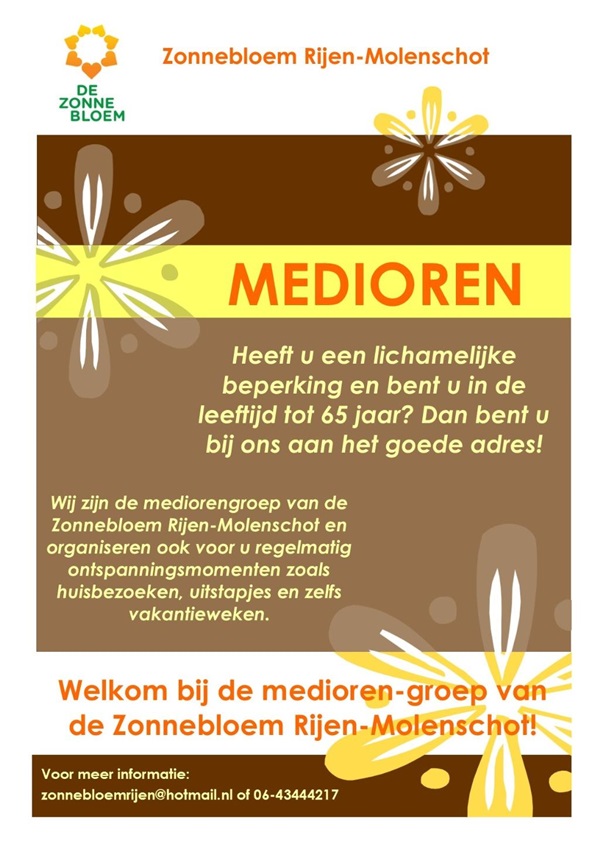 Zonnebloem afdelingsnieuws