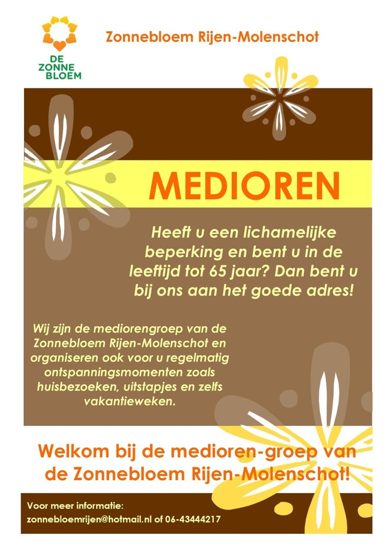 Zonnebloem afdelingsnieuws