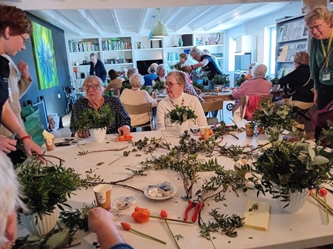 zo zagen de tafels eruit kort na het begin