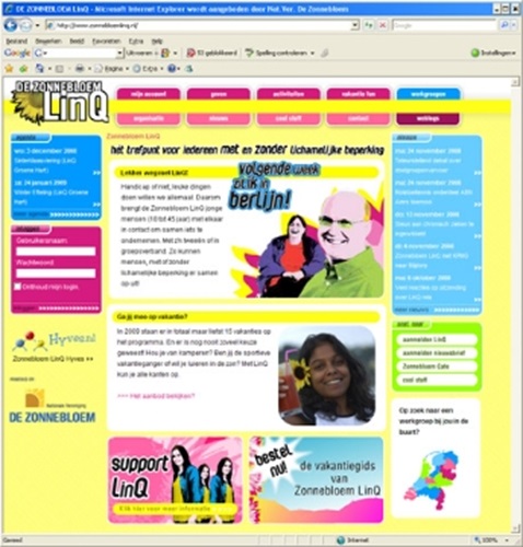 Website van Zonnebloem LinQ