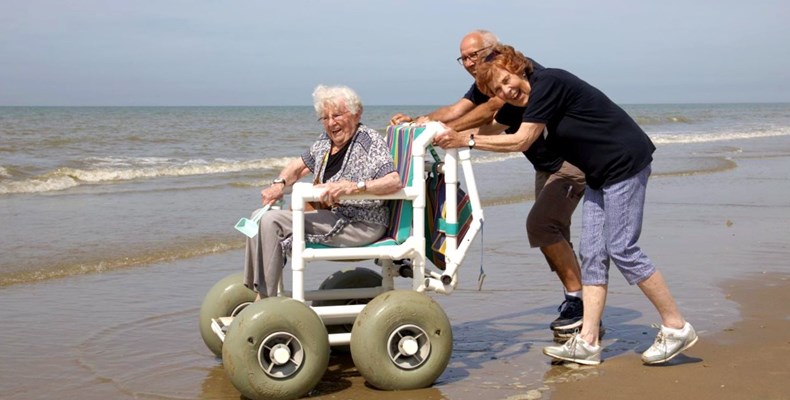 Strandrolstoel Zonnebloem afdeling Leersum