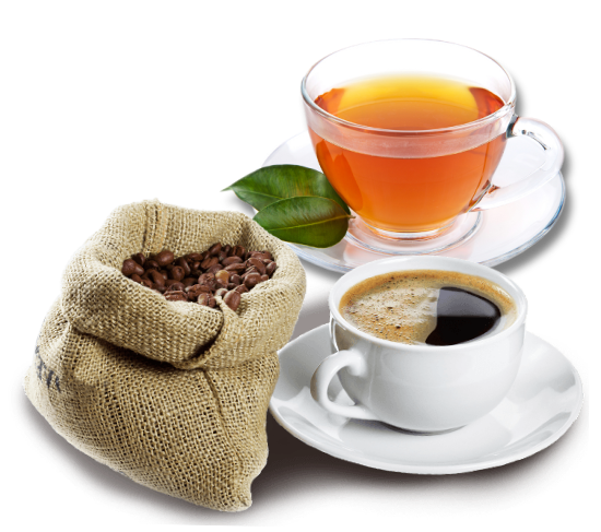 Vrijwilligers met gasten koffie/thee drinken - De Zonnebloem