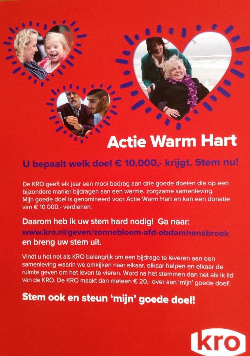 Zonnebloem afdelingsnieuws